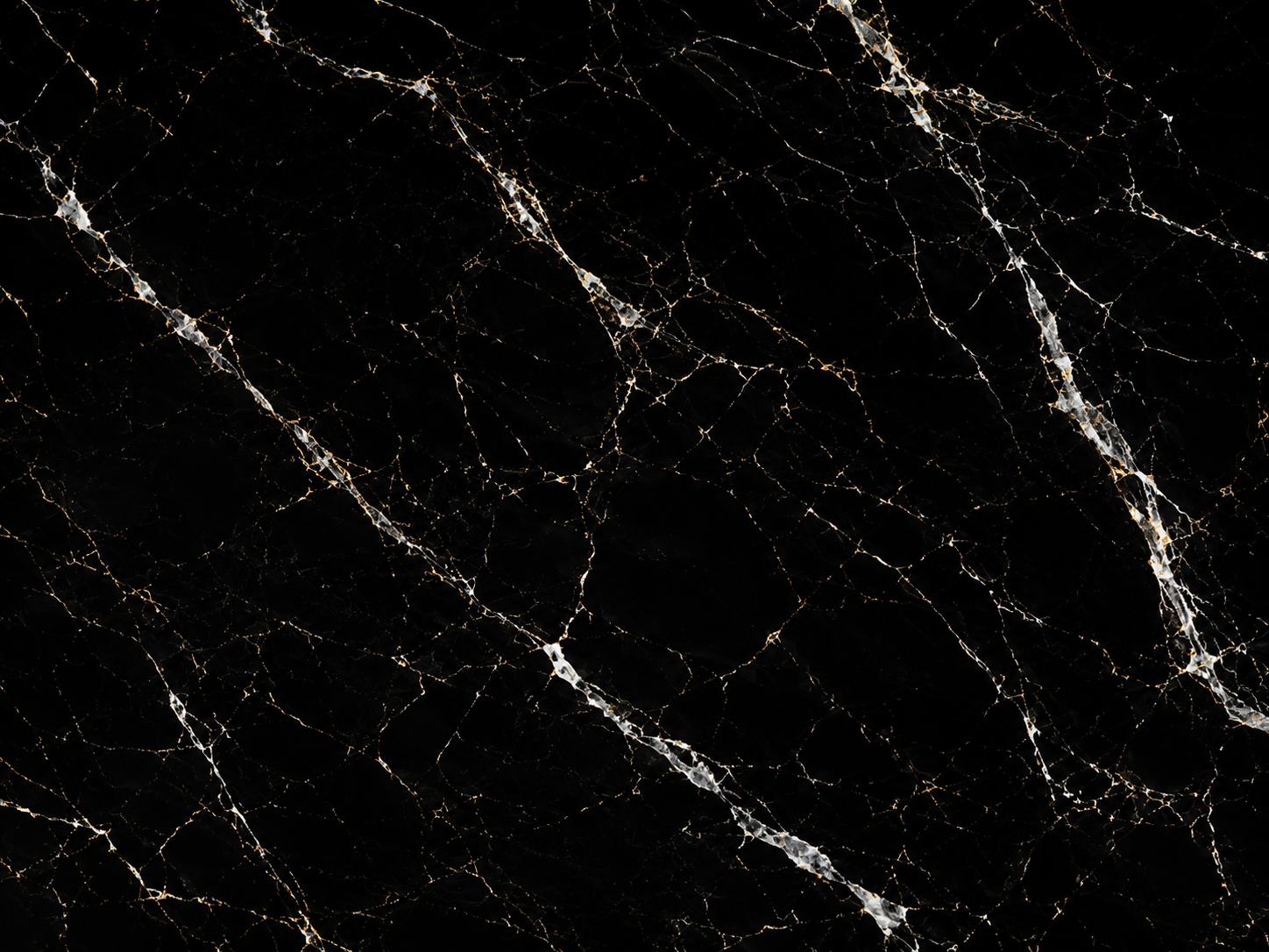 Close-up black marble wall sticker texture with bold white veining and subtle gold detailing, designed for luxury modern interior walls and premium decorative spaces.