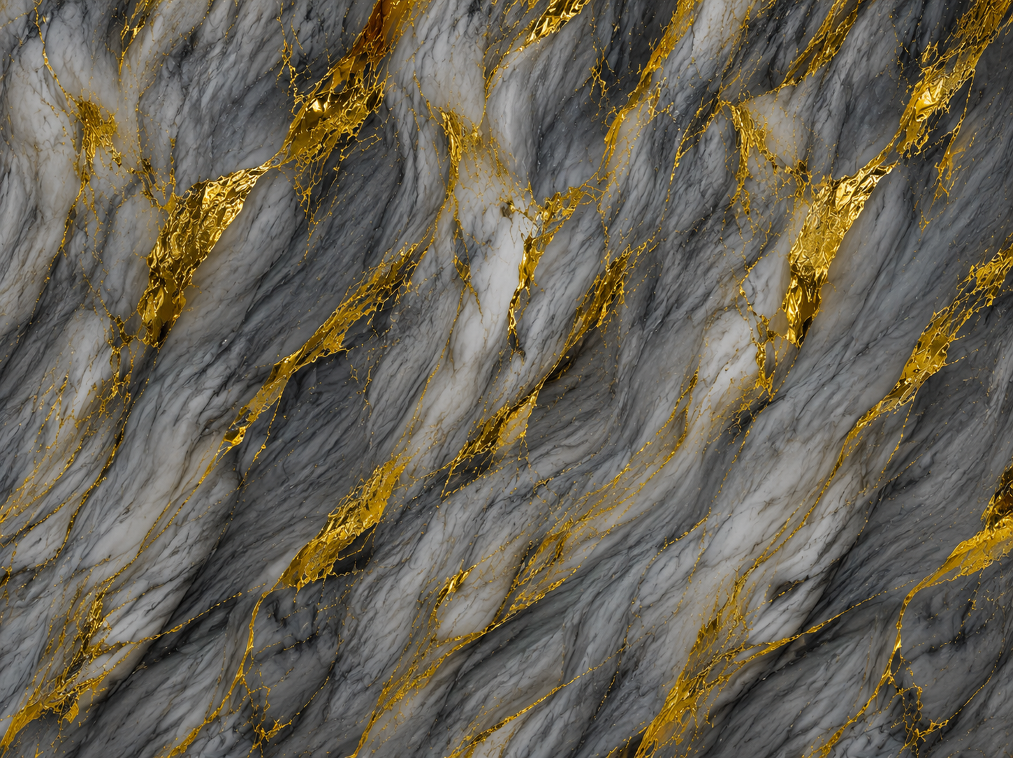 Close-up grey marble wall sticker texture with dramatic metallic gold veining and flowing natural stone detailing, designed for luxury modern interiors and premium decorative wall spaces.