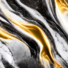 Close-up black and white marble wall sticker texture with flowing metallic gold waves, dramatic charcoal veining, and smooth natural stone detailing, designed for luxury modern interiors and premium decorative wall spaces.