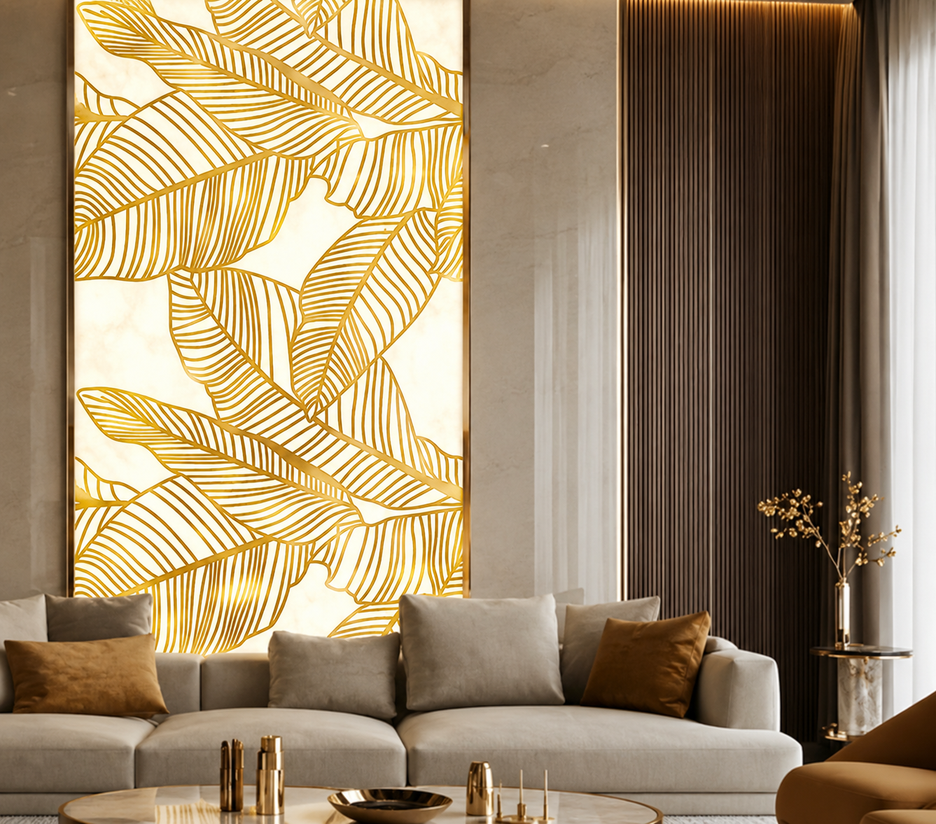 Golden Botanica Foil Wall Sticker
