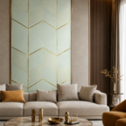 Ivory Chevron Luxe Foil Wall Sticker