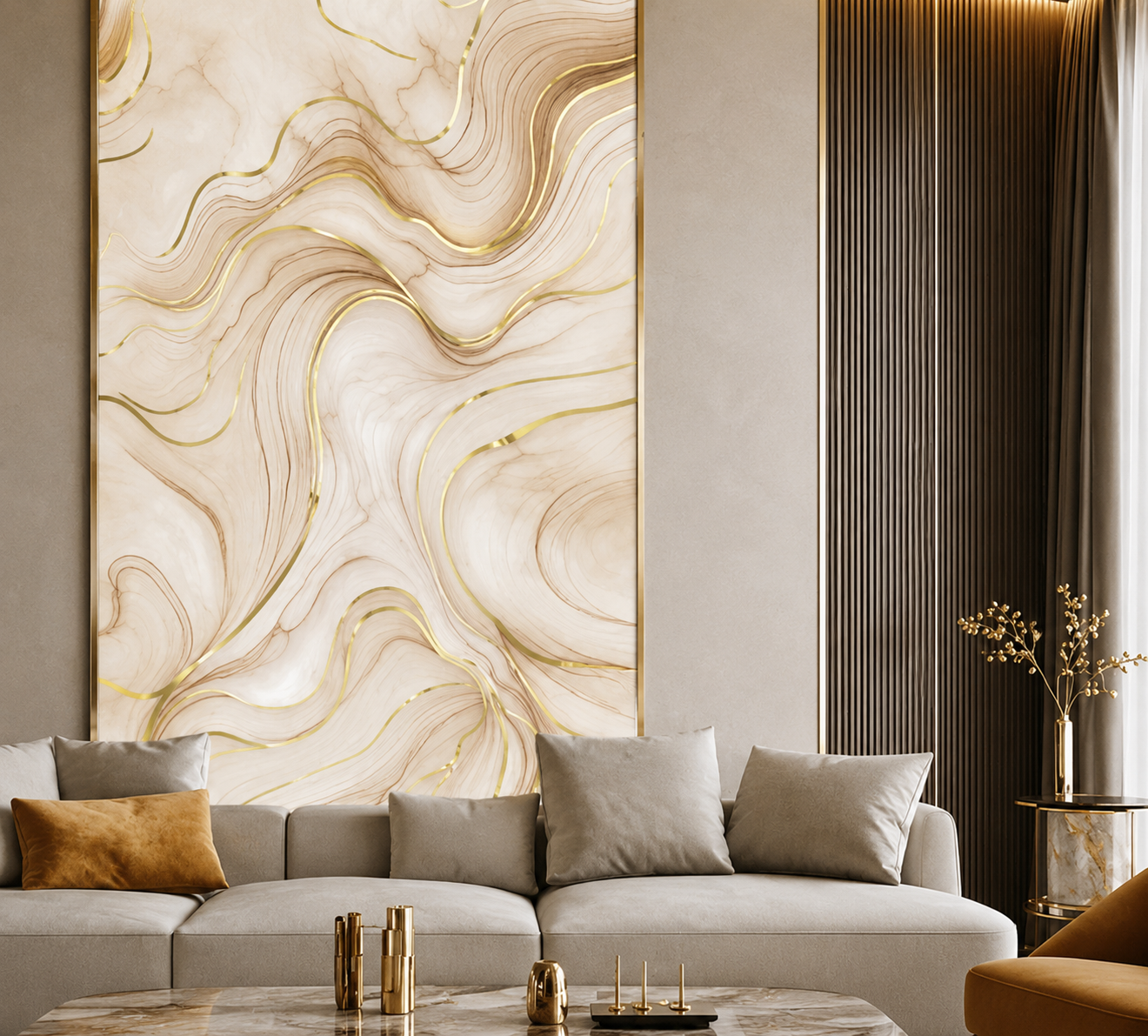 Champagne Flow Luxe Foil Wall Sticker