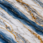 Close-up texture of a blue and white UV marble sheet with flowing gold veins, glossy polished finish, and luxury natural stone effect design for modern interior walls.