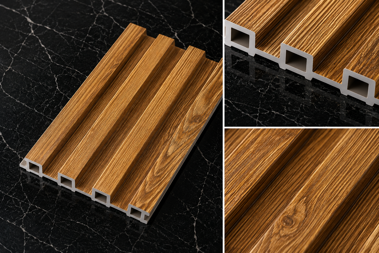 Honey Cedar WPC Wall Panel product gallery image 1