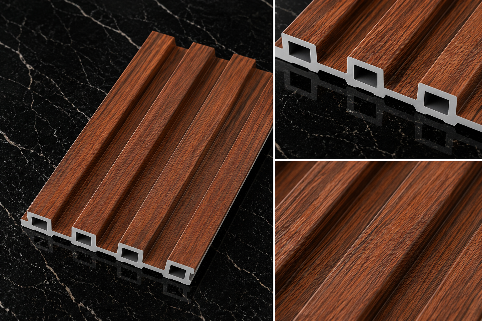 Mahogany Luxe WPC Wall Panel product gallery image 1