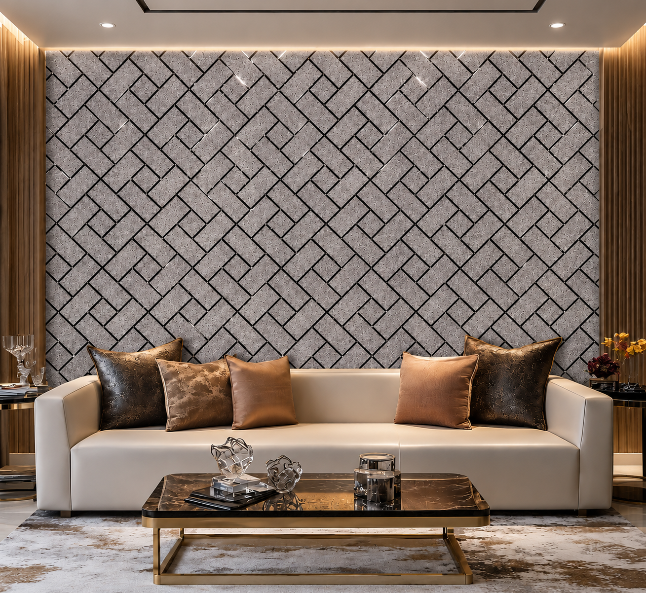 graphite-grey-brick-pattern-metal-wall-sticker Brick Patterns