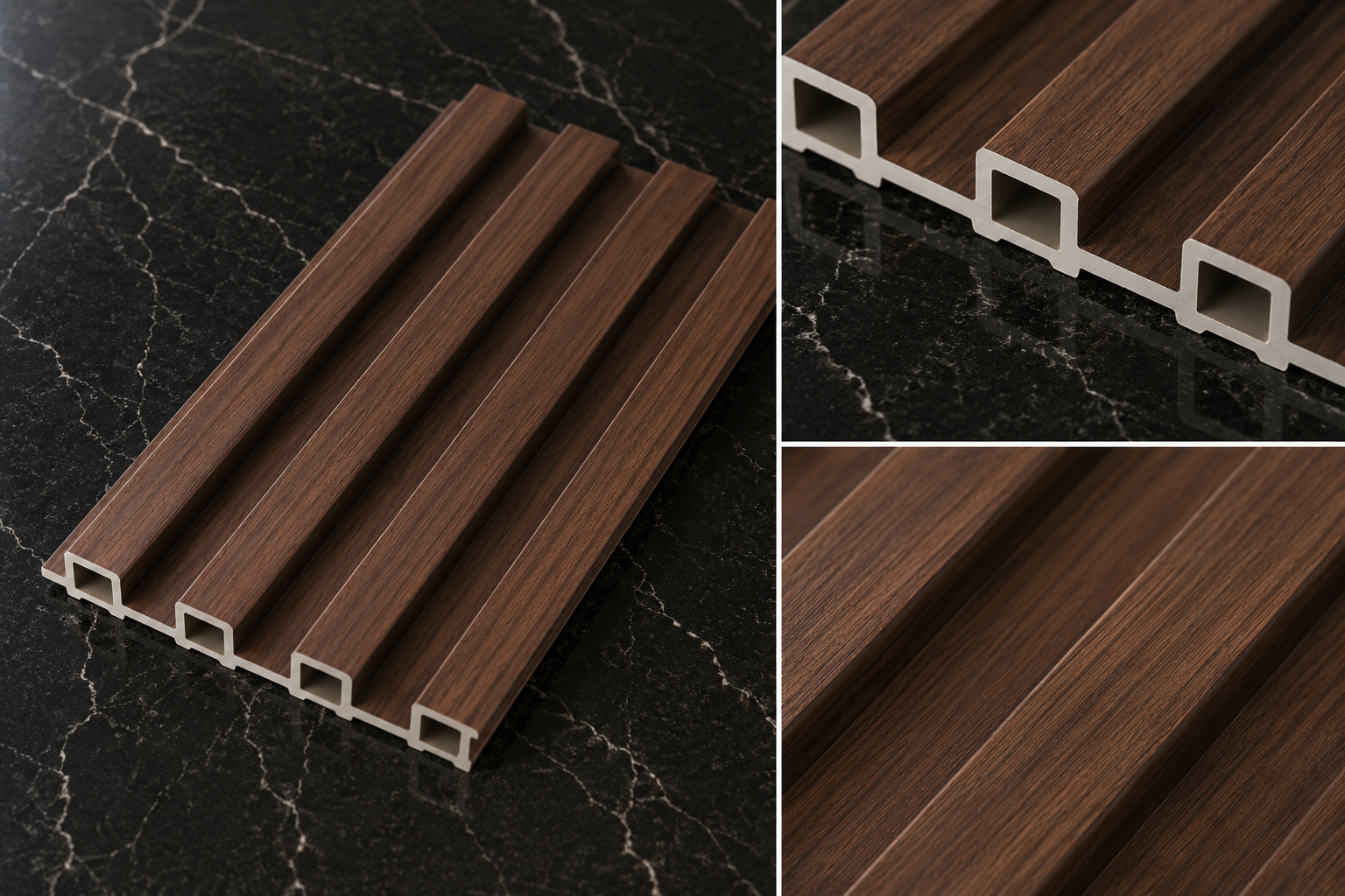 Walnut Crest WPC Wall Panel product gallery image 1