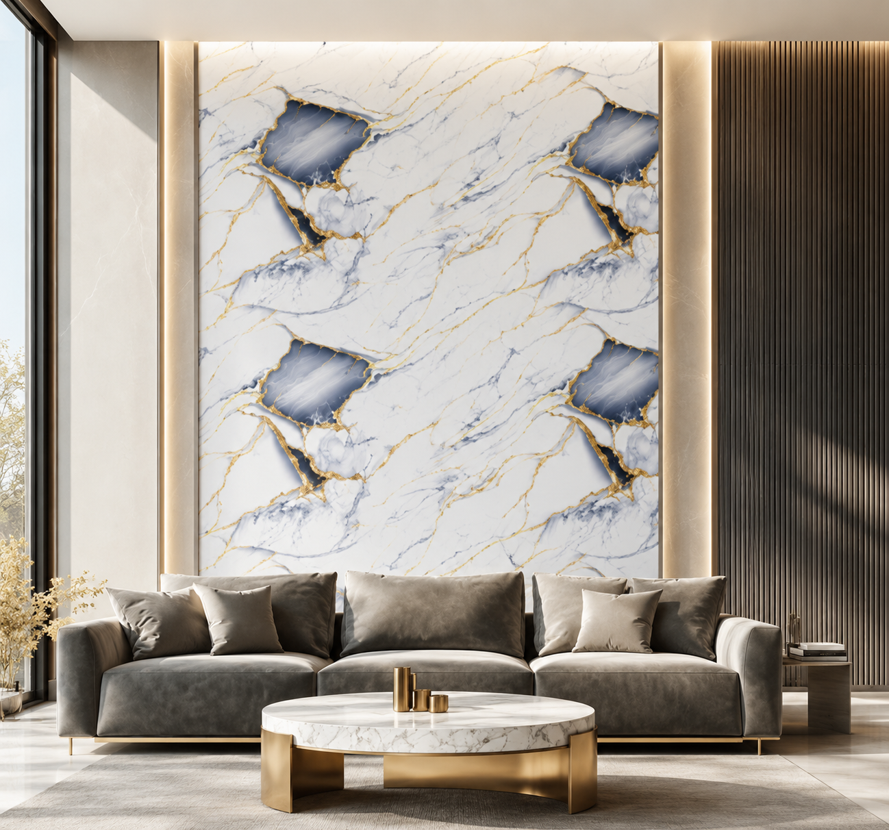 white-grey-luxury-golden-foil-wall-sticker Foil Wall