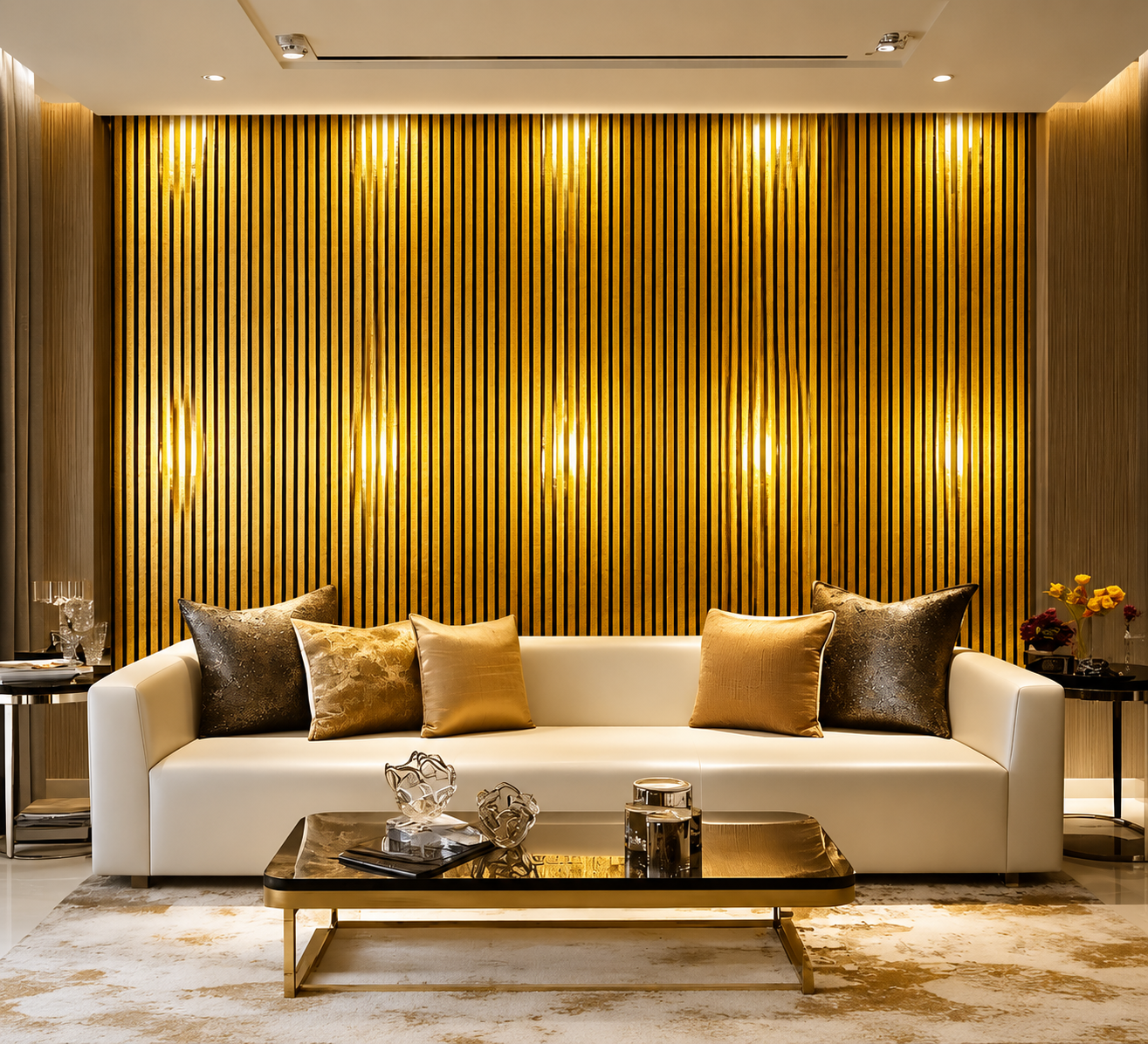gold-classic-stripe-metal-wall-sticker Classic Stripe Series