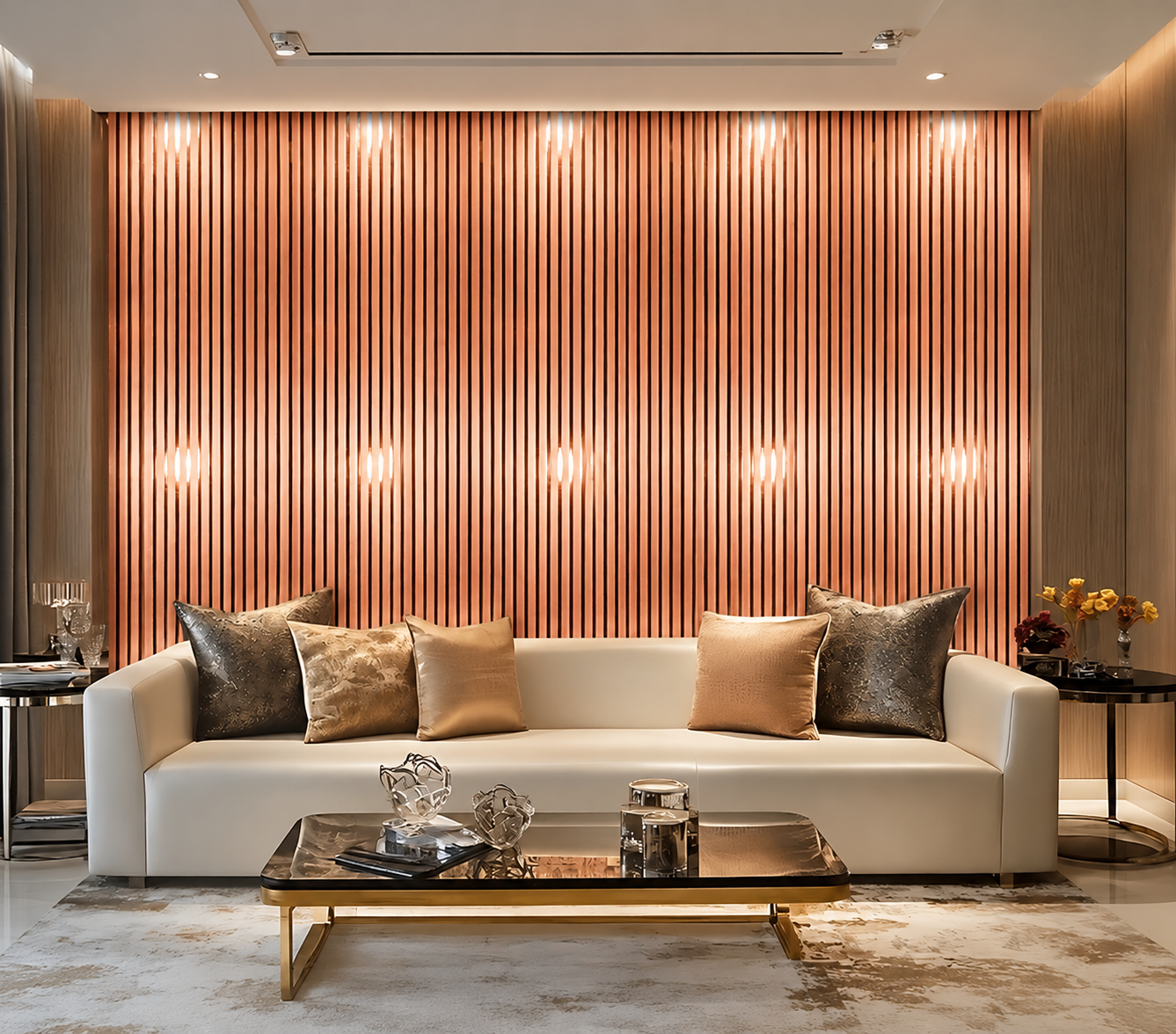 rose-gold-classic-stripe-metal-wall-sticker Classic Stripe Series Rose Gold