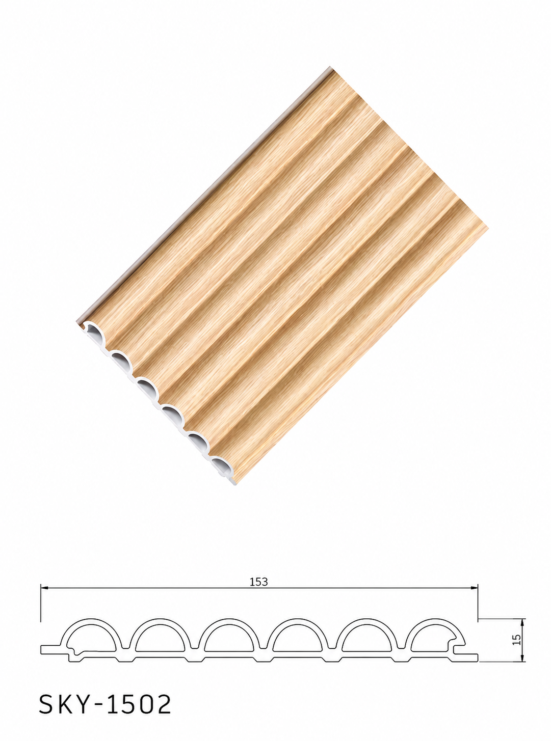 WPC wall panel product gallery image 1