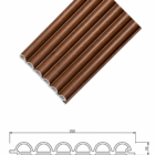 Teak WPC Curved Wall Panel product gallery image 1