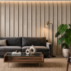 Ash Grey Slat WPC Wall Panel product gallery image 1
