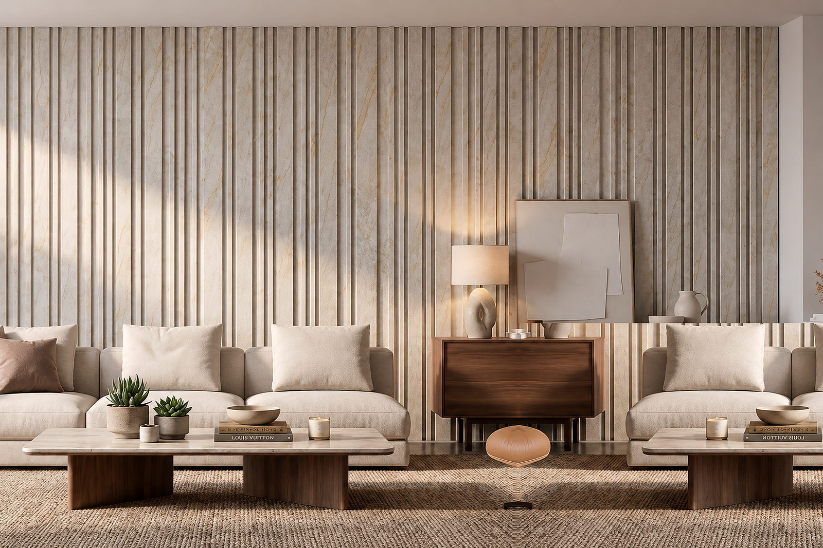 Beige Marble Textured WPC Wall Panel product gallery image 1