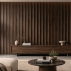 Dark Walnut Slat WPC Wall Panel product gallery image 1