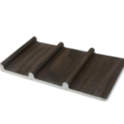 Graphite Brown Slat WPC Wall Panel