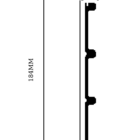 Graphite Brown Slat WPC Wall Panel