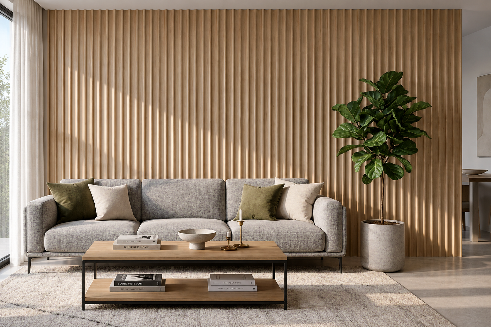 Light Oak Wave WPC Wall Panel product gallery image 1