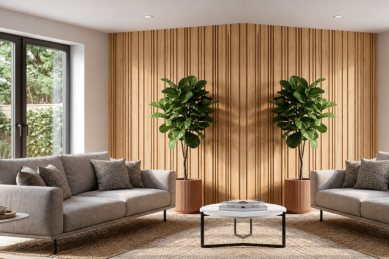 Natural Oak Textured WPC Wall Panel product gallery image 1
